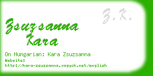 zsuzsanna kara business card